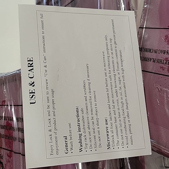 LocknLock 5 Storage Containers and Insulated Zippered Tote | Wine | NWT - Picture 11 of 11